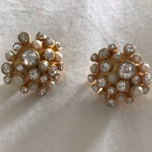Pearl and Crystal Earrings